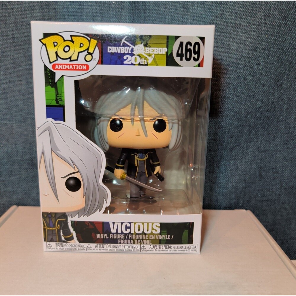 Funko Pop Cowboy Bebop Vicious 469 Vaulted Vinyl Figure Anime with Protector